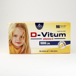 D-Vitum witamina D 1000 j.m., 96 kapsułek twist-off
