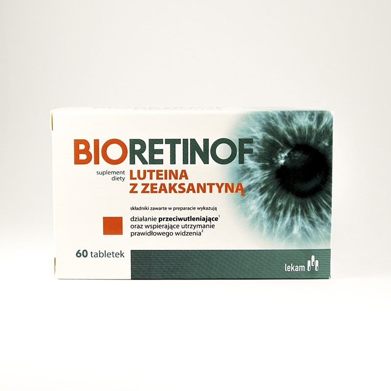 Bioretinof z luteiną i zeaksantyną 60 tabletek 