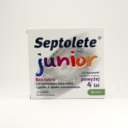 Septolete Junior 1,2 mg, 18 pastylek