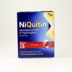 Niquitin przeźroczysty system transdermalny 7 mg/24 h, 7 sztuk