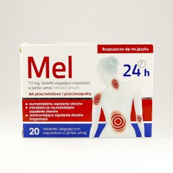 Mel 20 tabletek ulegających rozpadowi w jamie ustnej