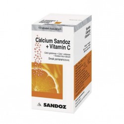 Calcium-Sandoz + Vitamina C, 10 tabletek