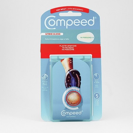  Compeed plastry sportowe na pęcherze na podeszwie, 5 sztuk 