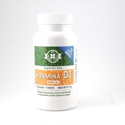 Witamina D3 2000 j.m., 60 kapsułek