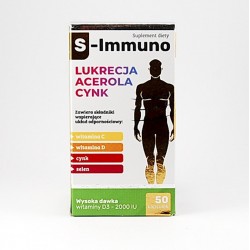 S-Imuno lukrecja acerola cynk, 50 kapsułek