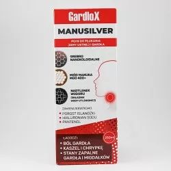 Gardlox Manusilver płyn do płukania jamy ustnej i gardła, 250 ml