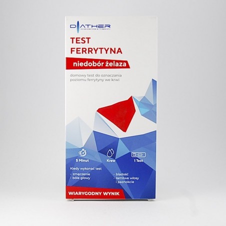  Test Ferrytyna niedobór żelaza, 1 zestaw 