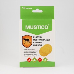 Mustico plastry odstraszające komary i meszki, 12 plastrów