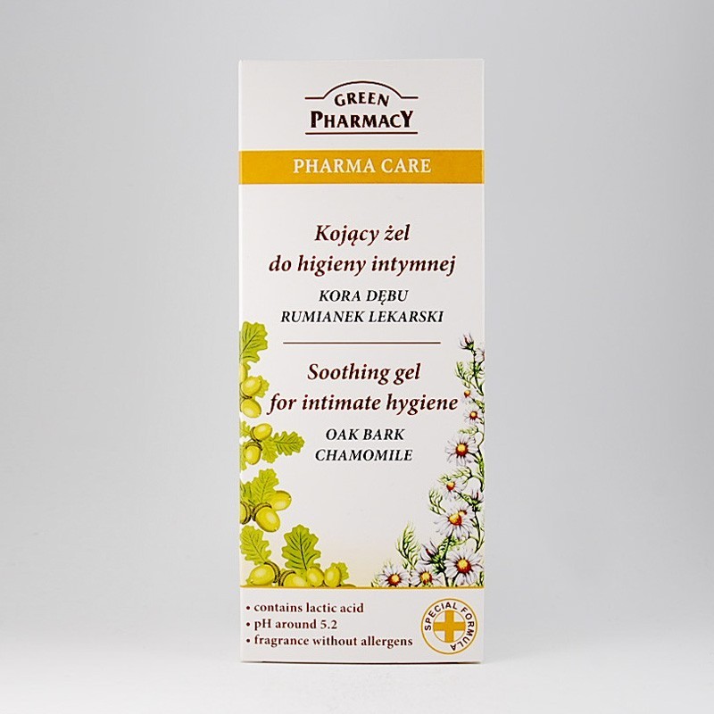 Green Pharmacy Pharma Care kojący żel do higieny intymnej kora dębu i rumianek, 300 ml 
