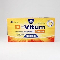 D-Vitum Forte witamina D 1000 j.m., 36 kapsułek