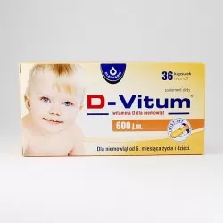 D-Vitum witamina D dla niemowląt 600 j.m., 36 kapsułek