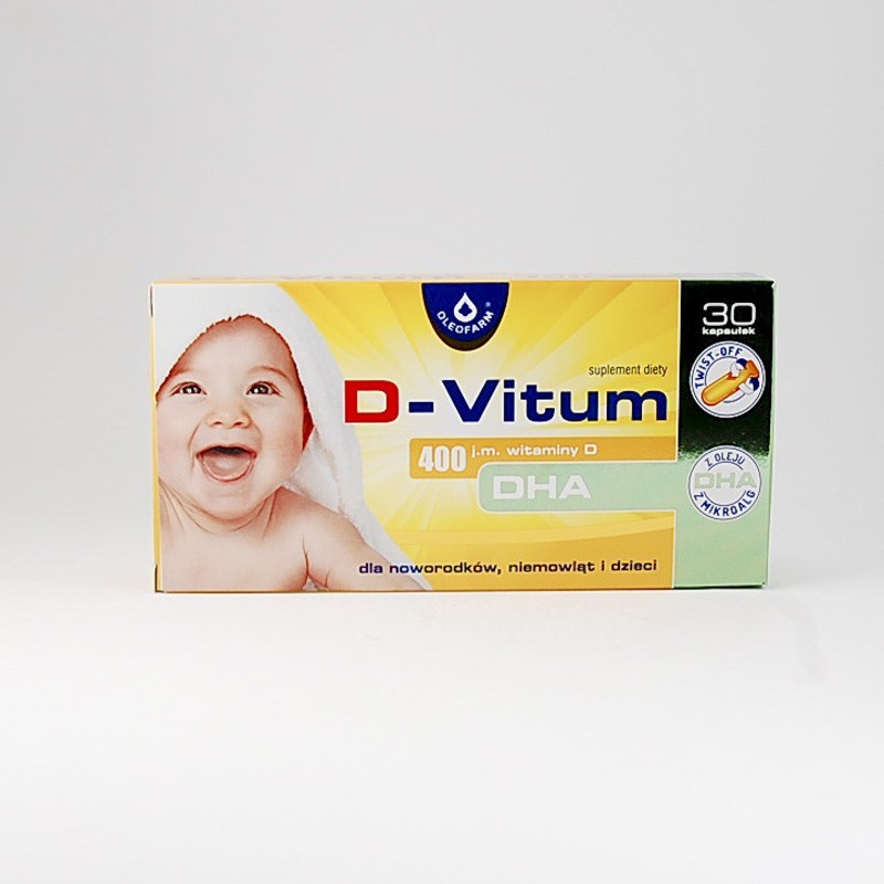 D-Vitum 400 j.m. witaminy D DHA, 30 kapsułek twist-off 