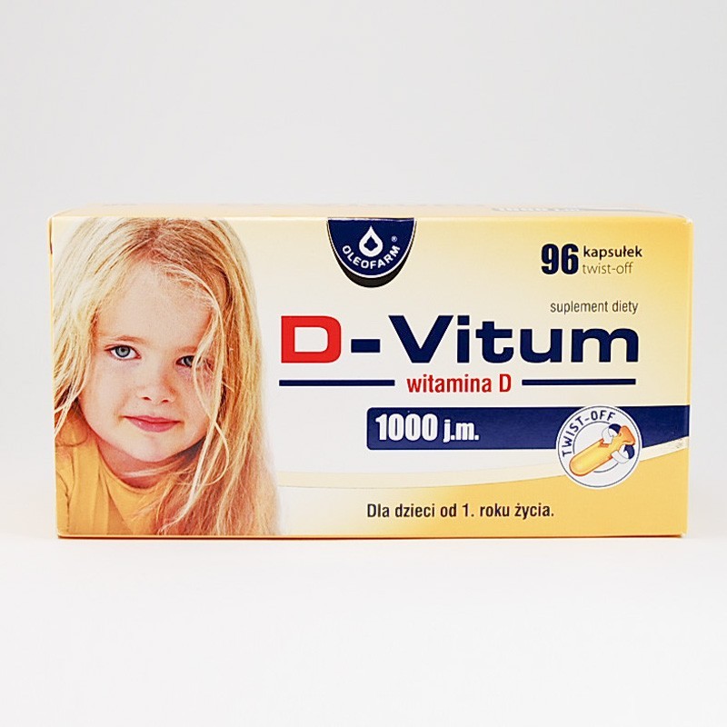 D-Vitum witamina D 1000 j.m., 96 kapsułek twist-off 
