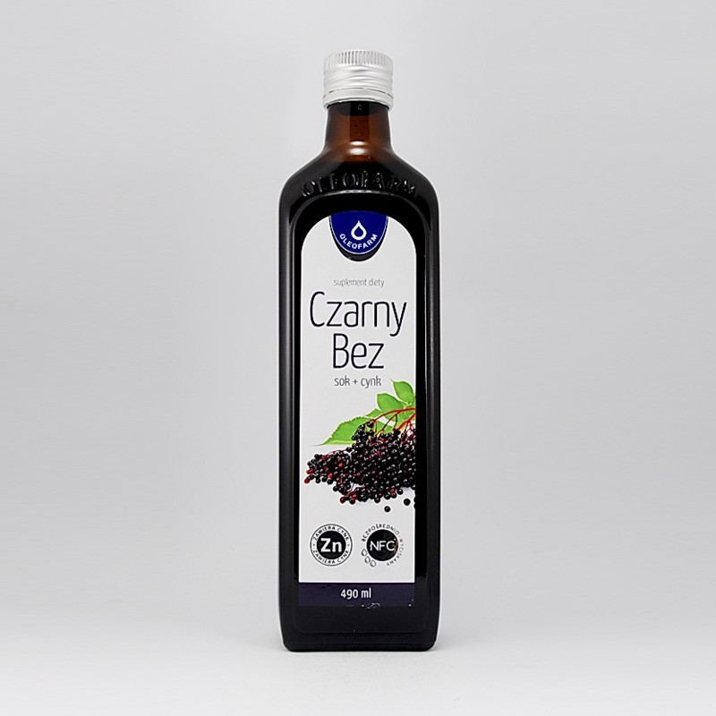 Czarny Bez Sok z cynkiem 490 ml 
