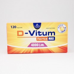 D-Vitum Forte Max 4000 j.m., 120 kapsułek