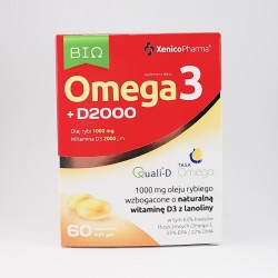 Bio Omega3 + D2000, 60 kapsułek