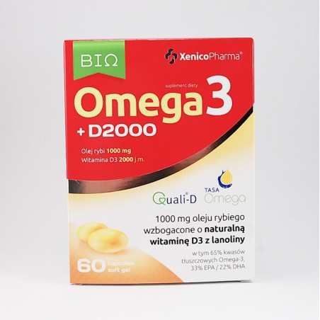  Bio Omega3 + D2000, 60 kapsułek 