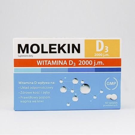  Molekin D3 2000 j, 60 tabletek 