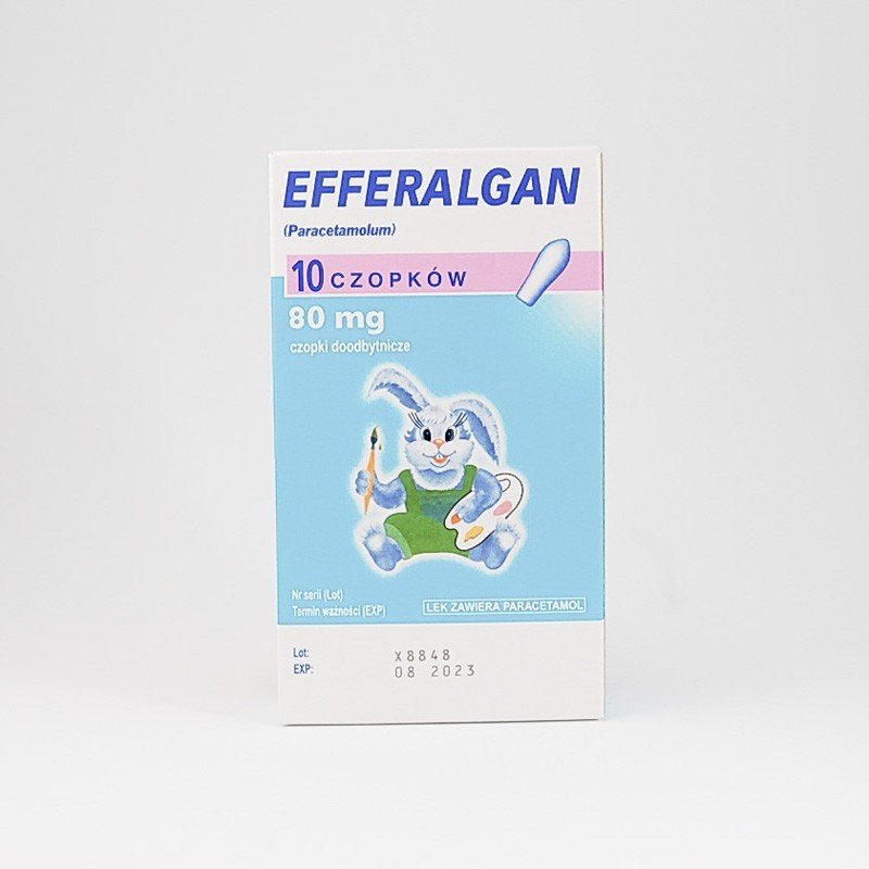 Efferalgan 80 mg, 10 czopków 