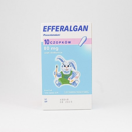  Efferalgan 80 mg, 10 czopków 