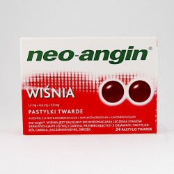 Neo-Angin o smaku wiśniowym 24 pastylki