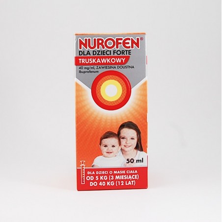  Nurofen dla dzieci forte o smaku truskawkowym, 50 ml 