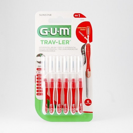 Sunstar GUM trav-ler szczoteczka międzyzębowa 0,8 mm, 6 sztuk