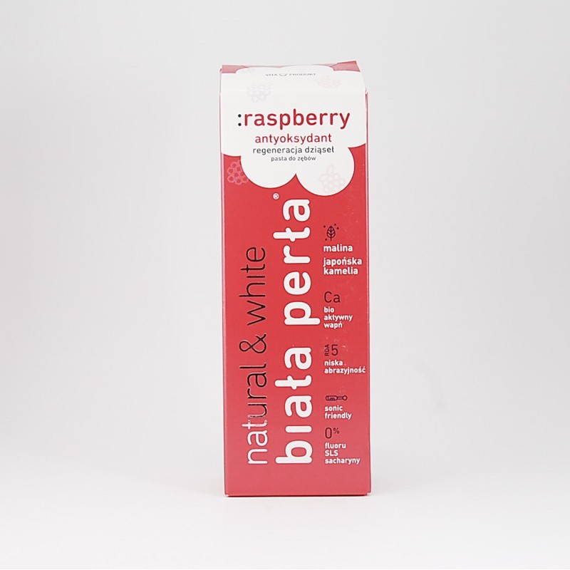 Biała Perła natural raspberry pasta do zębów 75 ml 