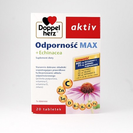 Doppelherz aktiv Odporność max + echinacea, 20 tabletek