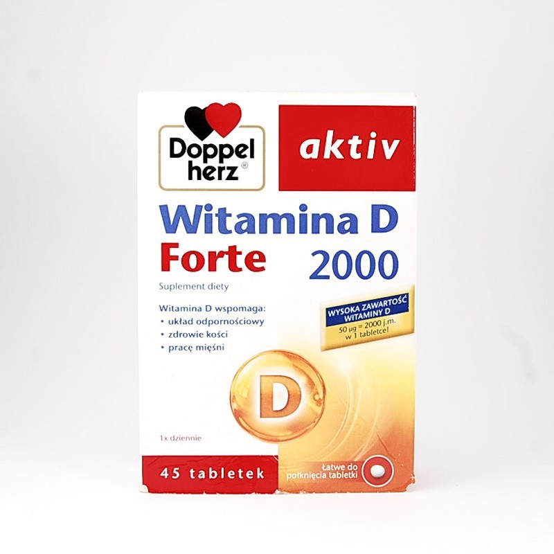 Doppelherz aktiv Witamina D forte 2000, 45 tabletek 