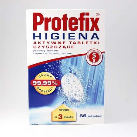  Protefix Higiena aktywne tabletki czyszczące 66 sztuk 
