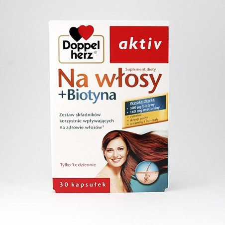  Doppelherz aktiv Na włosy + biotyna, 30 kapsułek 