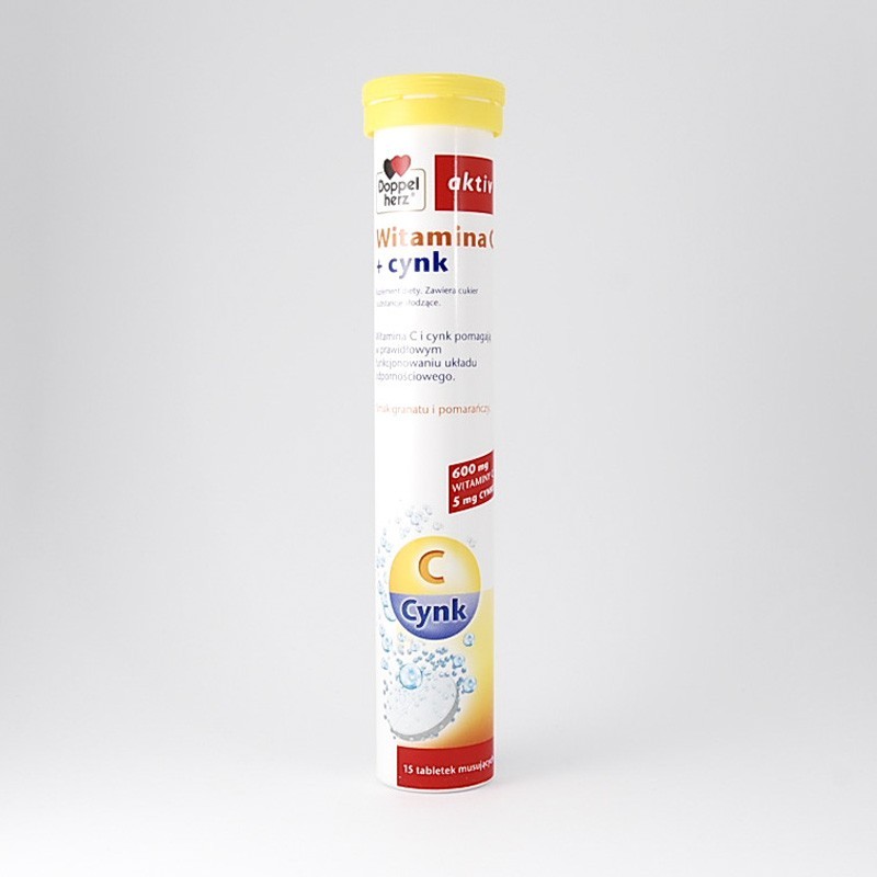 Doppelherz aktiv Witamina C + cynk, 15 tabletek 