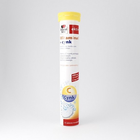  Doppelherz aktiv Witamina C + cynk, 15 tabletek 
