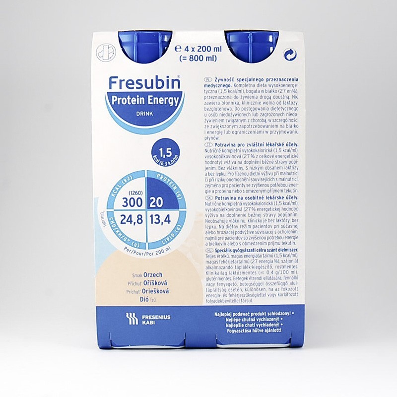 Fresubin Protein Energy o smaku orzechowym, 4 butelki po 200 ml 