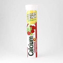 Calcium z witaminą C o smaku poziomkowym 20 tabletek