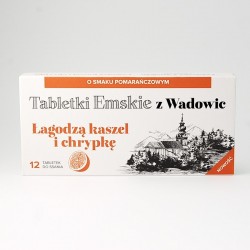Tabletki Emskie z Wadowic o smaku pomarańcowym, 12 tabletek