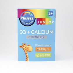 Plusssz Junior D3 + calcium complex, 30 tabletek do ssania