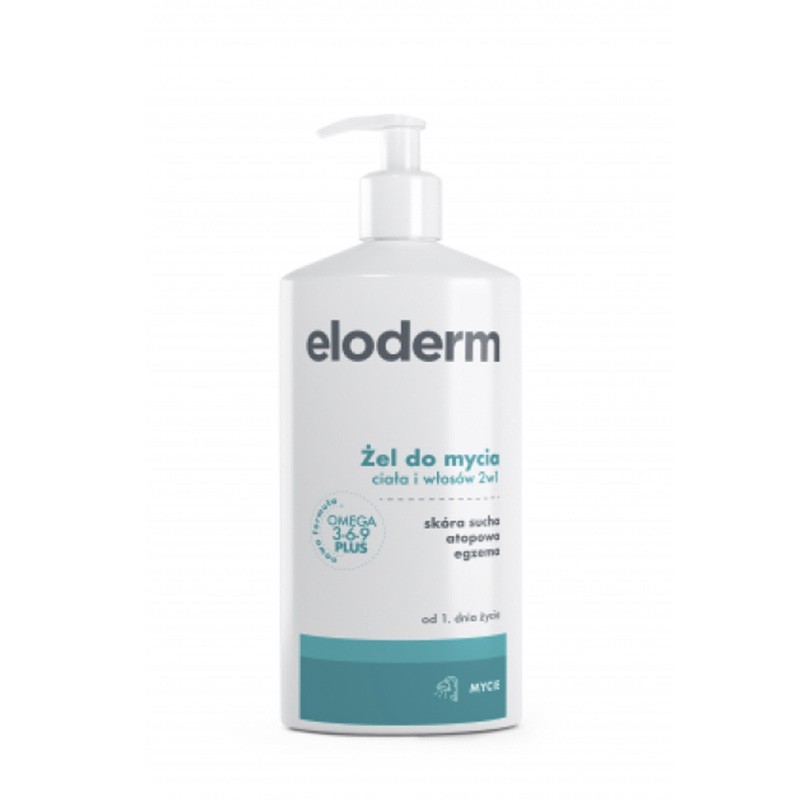 Eloderm żel do mycia ciała i włosów 2w1, 400 ml 
