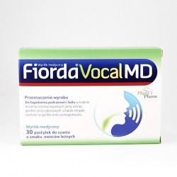 Fiorda Vocal MD o smaku owoców leśnych, 30 pastylek