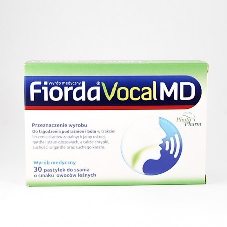  Fiorda Vocal MD o smaku owoców leśnych, 30 pastylek 