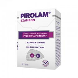 Pirolam szampon przeciwłupieżowy z witaminą A+E, 6 saszetek po 6 ml