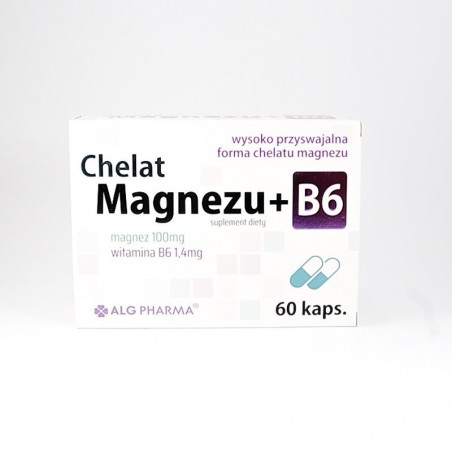  Chelat Magnezu + B6, 60 kapsułek 