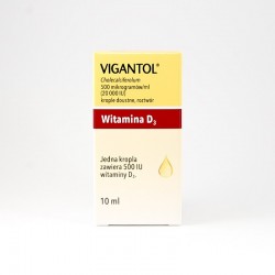 Vigantol krople doustne 0,5 mg/ml (20000 IU/ml), 10 ml