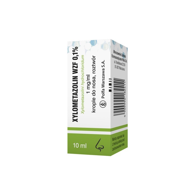 Xylometazolin WZF 0,1% krople do nosa 10 ml 