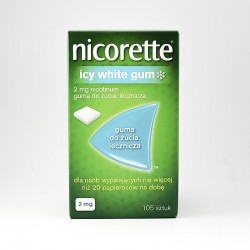 Nicorette Icy White Gum 2 mg, 105 sztuk
