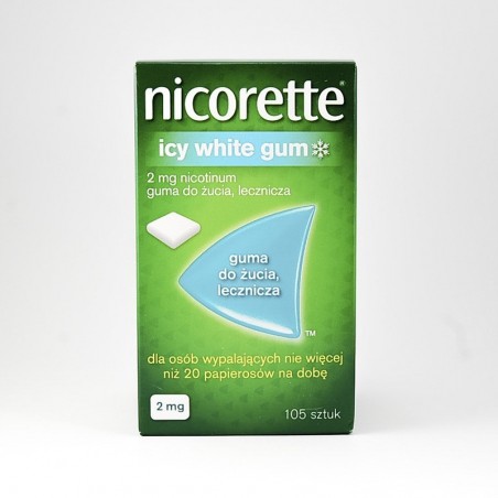 Nicorette Icy White Gum 2 mg, 105 sztuk