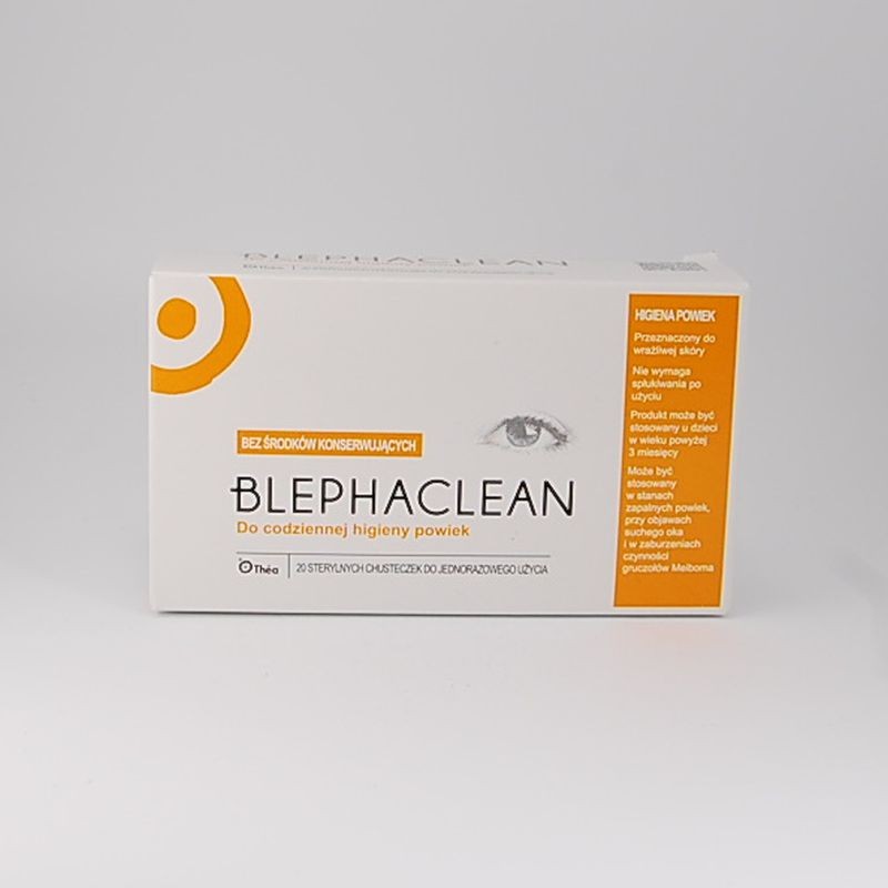 Blephaclean chusteczki do higieny powiek 20 sztuk 