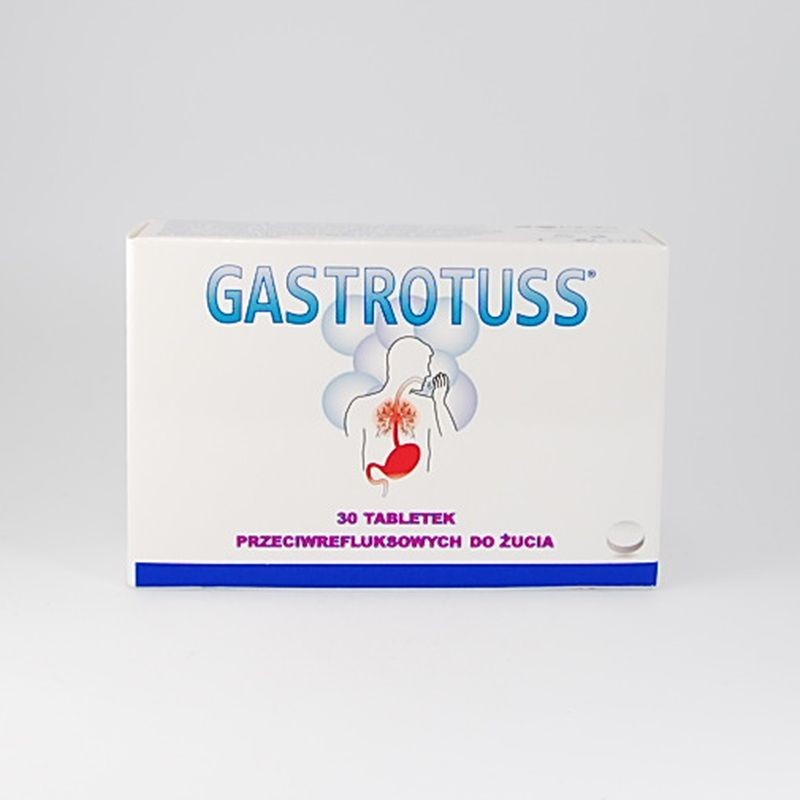 Gastrotuss Tabletki przeciwrefluksowe do żucia, 30 sztuk 