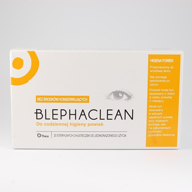 Blephaclean chusteczki do higieny powiek 20 sztuk 